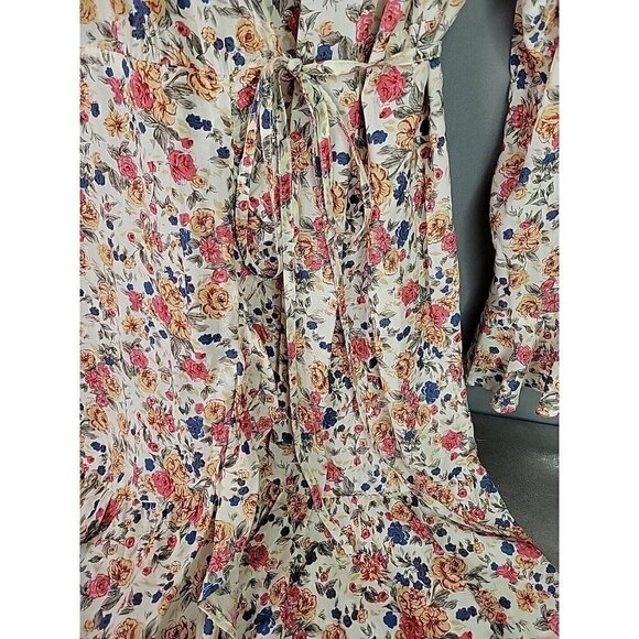 NWT Auguste The Label Boho Bell Sleeve Wrap Ruffle Mini Dress Sz 10, BEAUTIFUL! - Picture 6 of 12